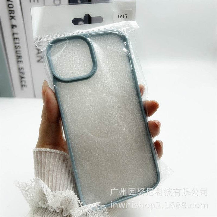 Colorful Border Groove Shell Resin Cream Glue DIY Phone Case - Leokee case