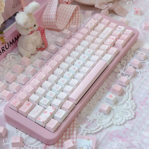 [In Stock] Rose Whisper Dye Sublimation PBT Cherry Profile Keycaps