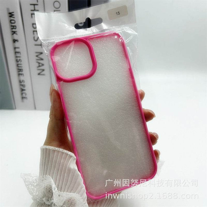 Colorful Border Groove Shell Resin Cream Glue DIY Phone Case - Leokee case