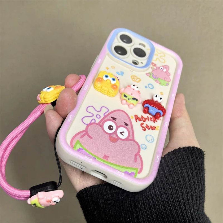 Cute Cartoon SpongeBob Patrick Star Cases Wristband Strap Cover - Leokee case