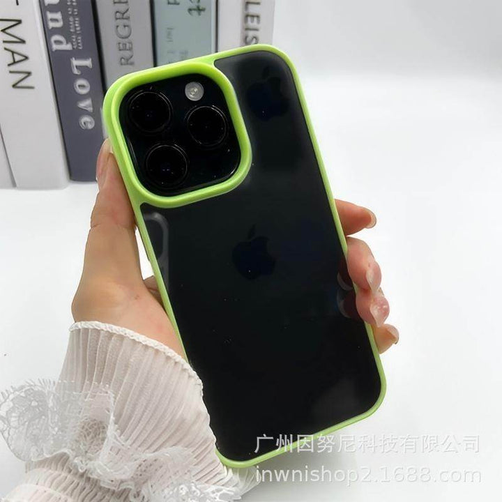 Colorful Border Groove Shell Resin Cream Glue DIY Phone Case - Leokee case