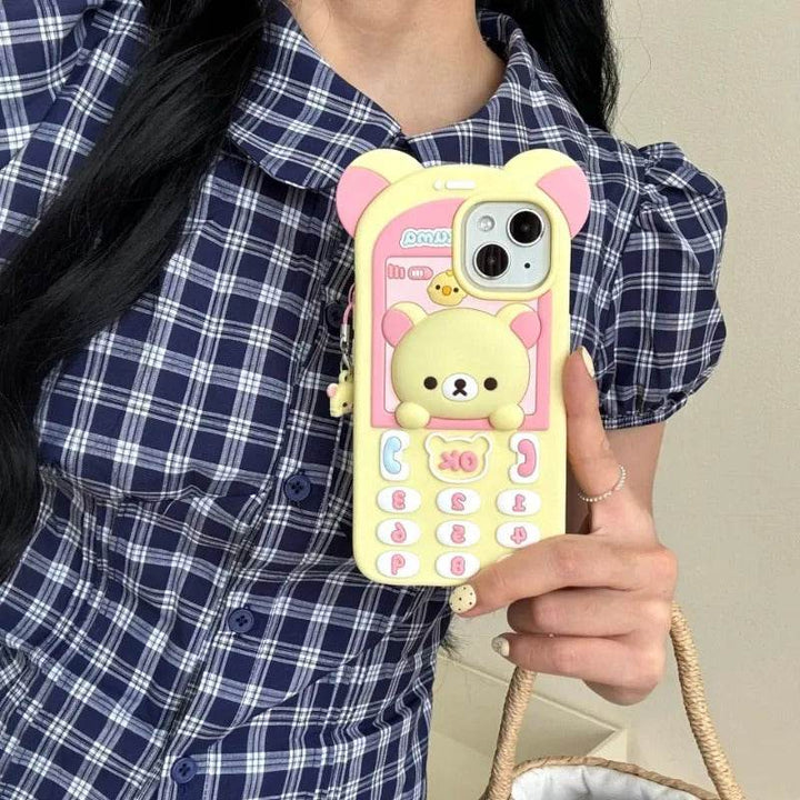 Phone Rilakkuma Phone Case artoon Anti-fall Protective Case - Leokee case
