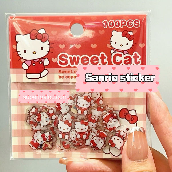 100pcs Sanrio Waterproof Tiny Stickers