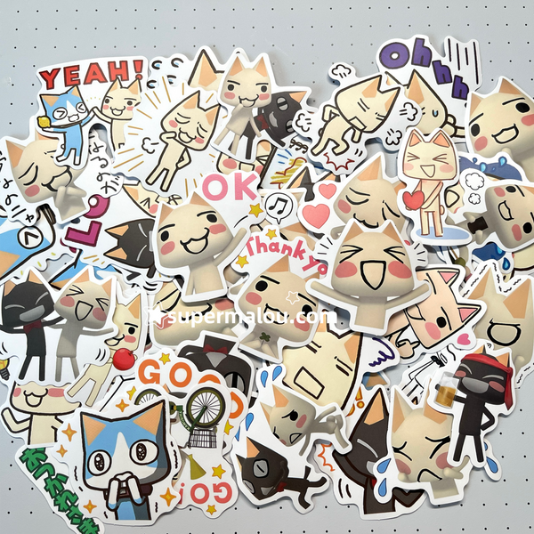 102pcs Toro Cat Waterproof Stickers