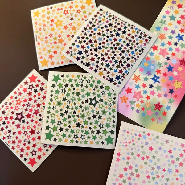 10 Sheets Mini Star Deco Stickers