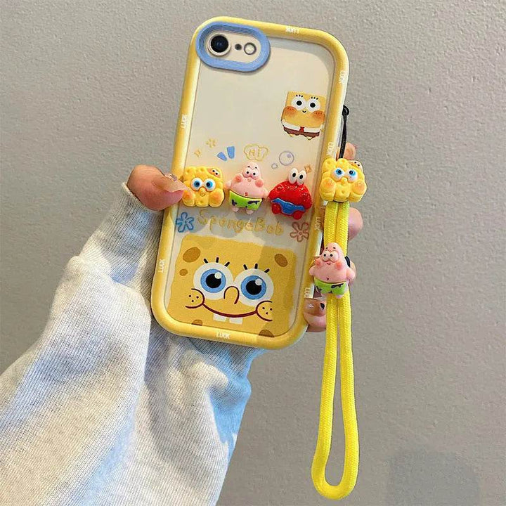 Cute Cartoon SpongeBob Patrick Star Cases Wristband Strap Cover - Leokee case