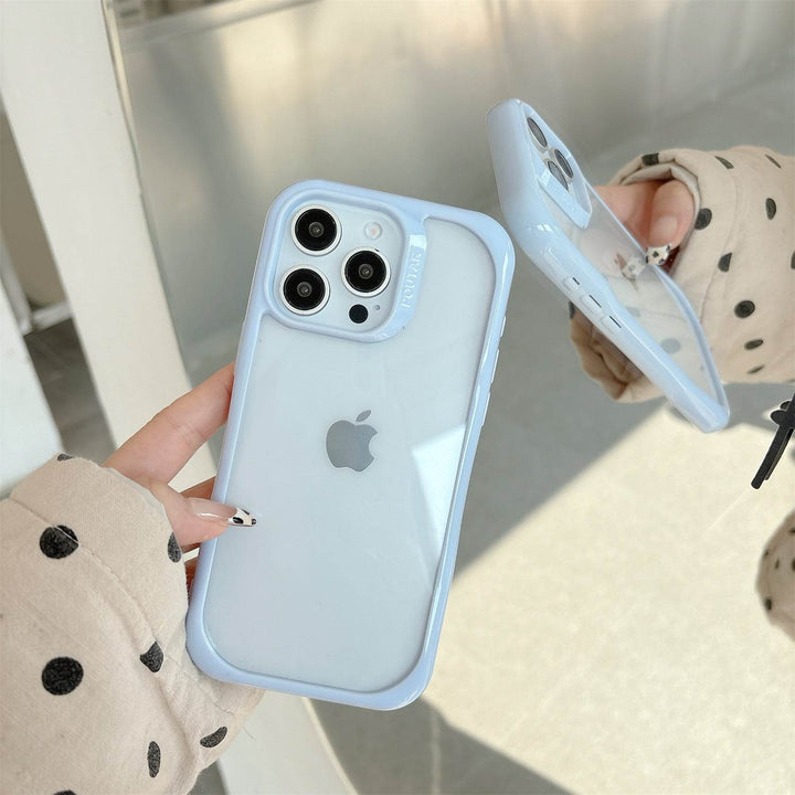 DIY phone case 2-in-1 transparent recessed shockproof case - Leokee case
