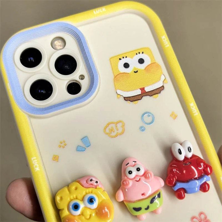 Cute Cartoon SpongeBob Patrick Star Cases Wristband Strap Cover - Leokee case