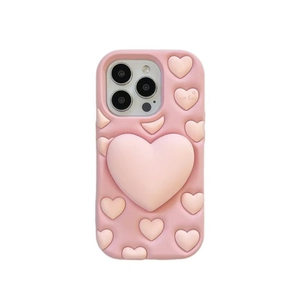 Pop Heart Cute Phone Case - Adorable Heart Design iPhone Protection