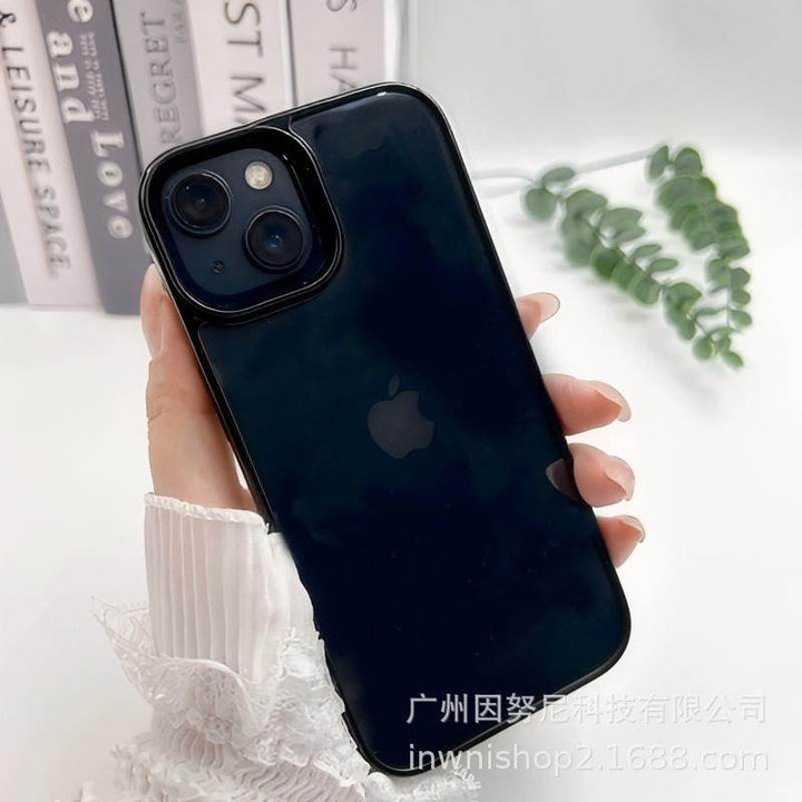 Colorful Border Groove Shell Resin Cream Glue DIY Phone Case - Leokee case