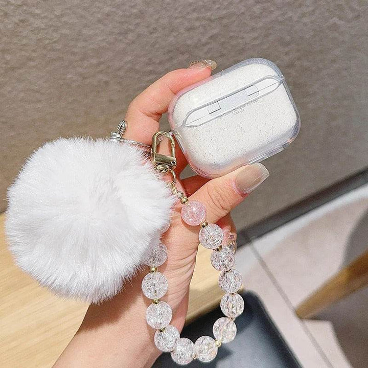 Cute Glitter Bow knot Crystal Headphone Cover Pendant Minimalist Style For Apple Airpods pro2 3 2 4 Headset Protective Case - Leokee case