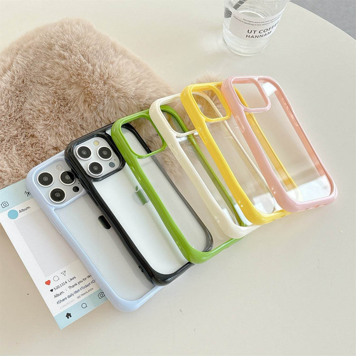 DIY phone case 2-in-1 transparent recessed shockproof case - Leokee case