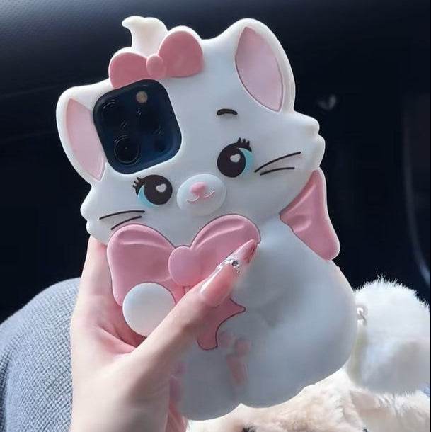 Three-dimensional cartoon Mary cat OPPO VIVO phone case - Leokee case