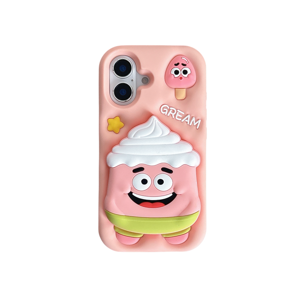 Ice Cream Patrick Phone Case - SpongeBob SquarePants Sweet Dessert Design iPhone Protection