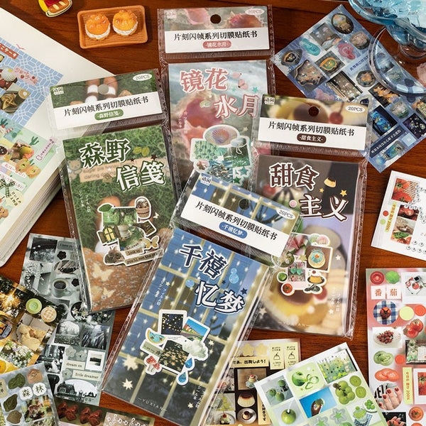 20 Pages Retro Flash Japanese Sticker Book