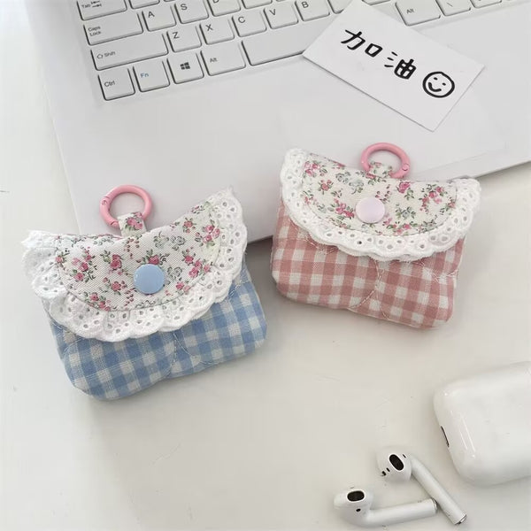 Sweet Lace Earphone Bag Suitable for Apple Earphone Protective Cover Soft Shell Wireless Bluetooth Earphone