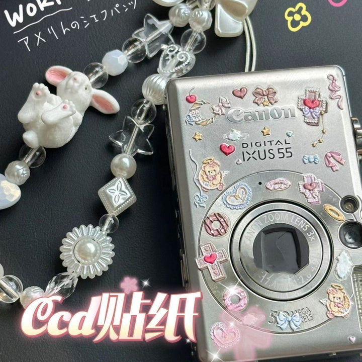 ins Wind Good-looking ccd Stickers Retro Artistic Journal Stickers ipad Phone Water Bottle diy Waterproof Nail Stickers - Leokee case