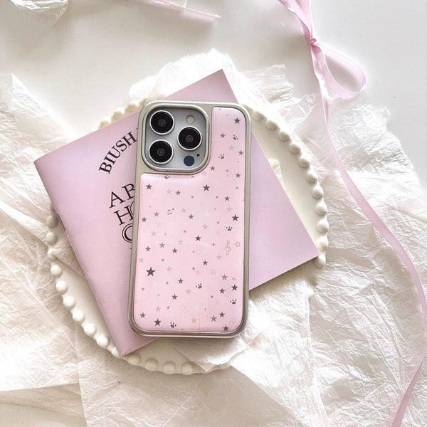 Pink Little Star Apple161514131211Promax Epoxy Phone Case iPhone161514131211