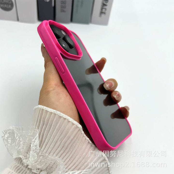 Colorful Border Groove Shell Resin Cream Glue DIY Phone Case - Leokee case