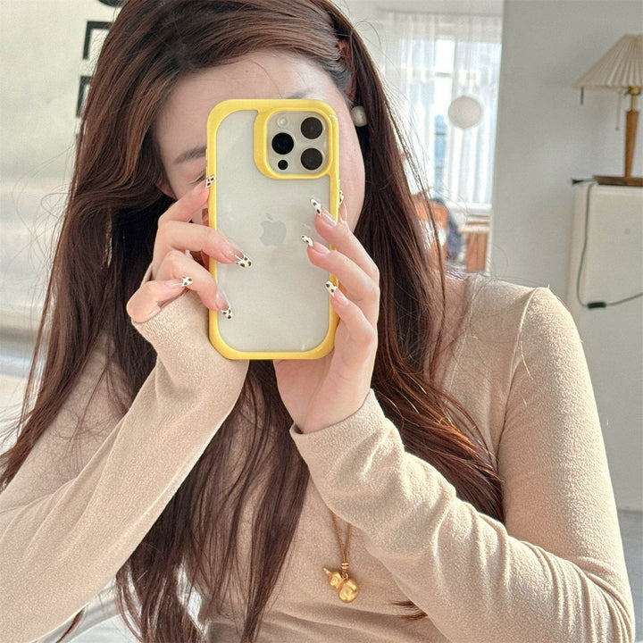 DIY phone case 2-in-1 transparent recessed shockproof case - Leokee case