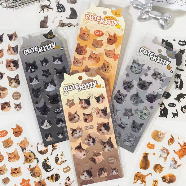 2Pcs Cat dropper stickers Set of 4