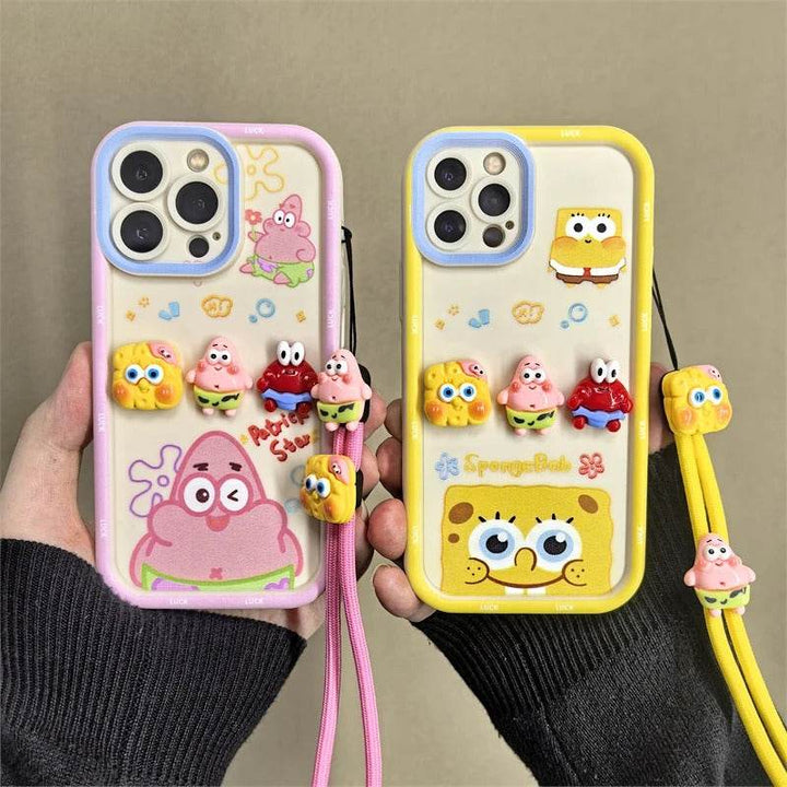 Cute Cartoon SpongeBob Patrick Star Cases Wristband Strap Cover - Leokee case