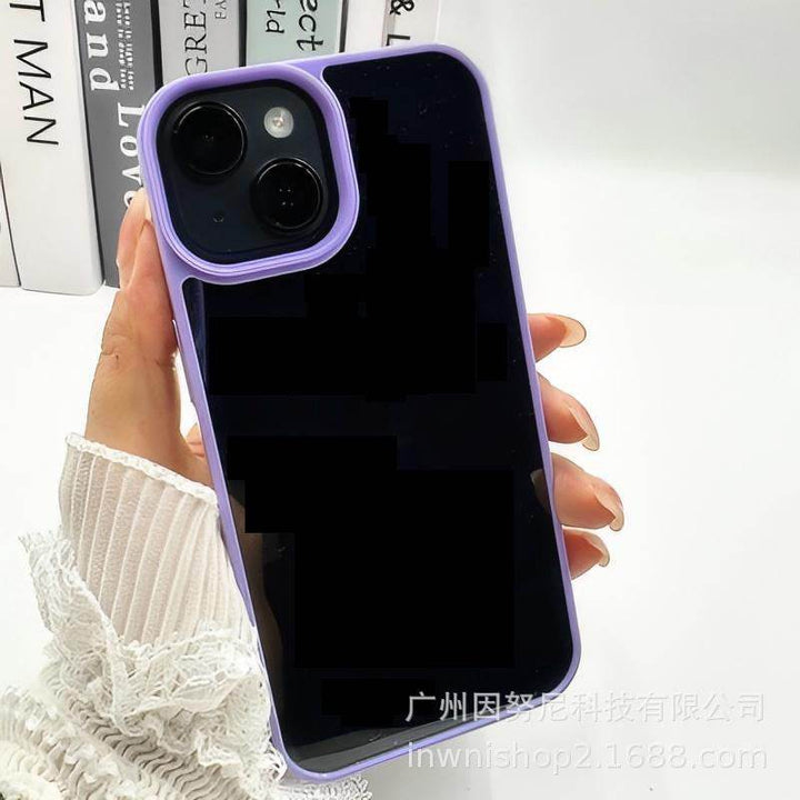 Colorful Border Groove Shell Resin Cream Glue DIY Phone Case - Leokee case