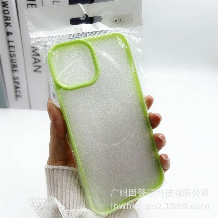 Colorful Border Groove Shell Resin Cream Glue DIY Phone Case - Leokee case