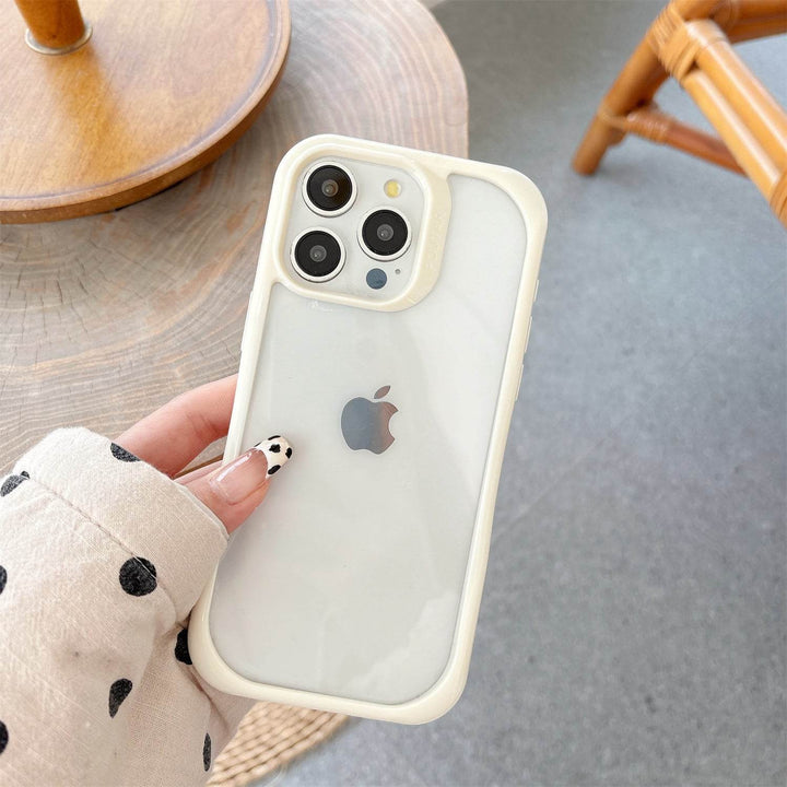 DIY phone case 2-in-1 transparent recessed shockproof case - Leokee case