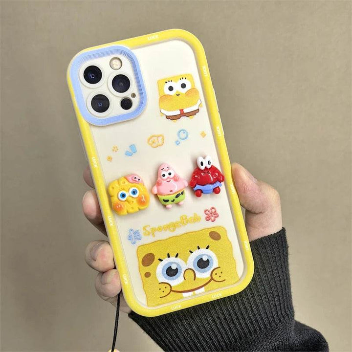 Cute Cartoon SpongeBob Patrick Star Cases Wristband Strap Cover - Leokee case