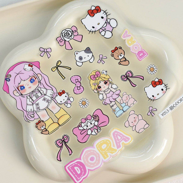 Cute Blonde Girlfriend Sticker ins High Appearance Pink Angry Girlfriend diy Phone Case Computer Journal Card Sticker - Leokee case