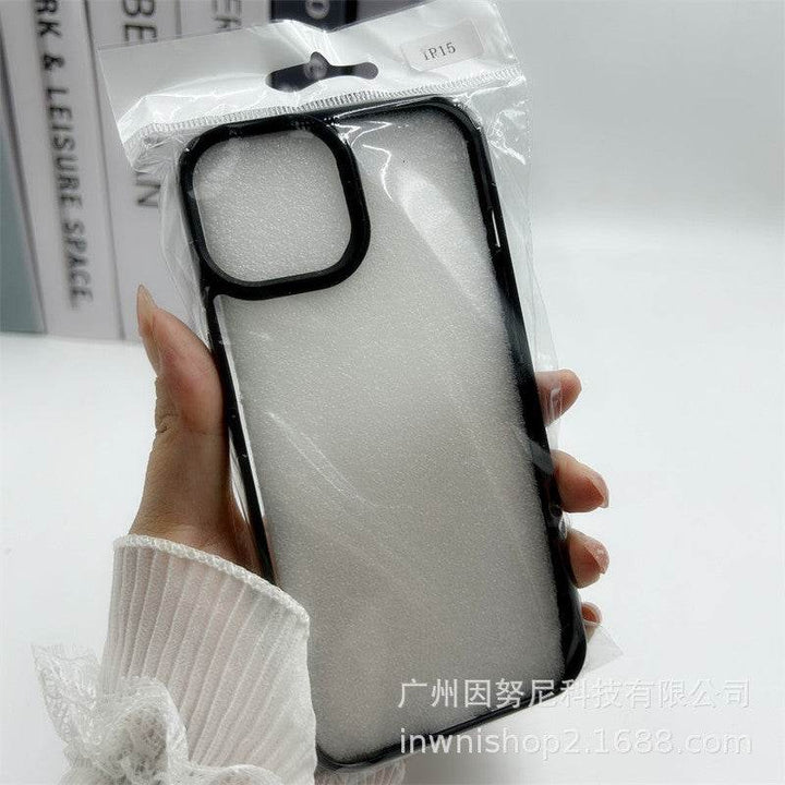 Colorful Border Groove Shell Resin Cream Glue DIY Phone Case - Leokee case