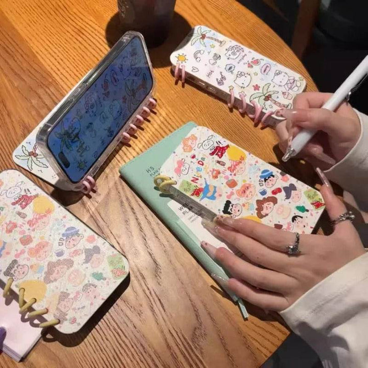 Fun Cartoon Crayon Shin Chan Hellokitty Laptop Flip for IPhone Case - Leokee case