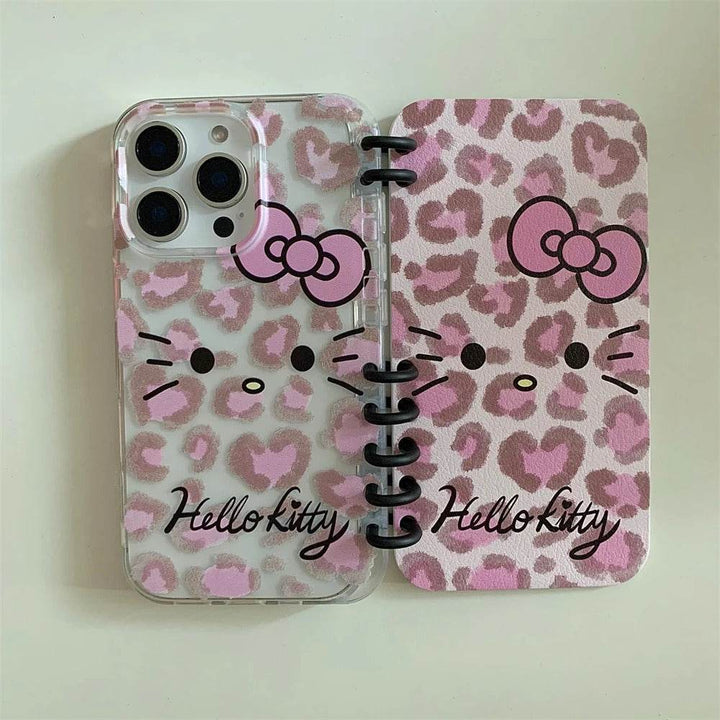 Phone Case for iPhone Silicone Cover Cartoon Protection Funda with Card Slot Hello Kitty KT Lovely Bear - Leokee case