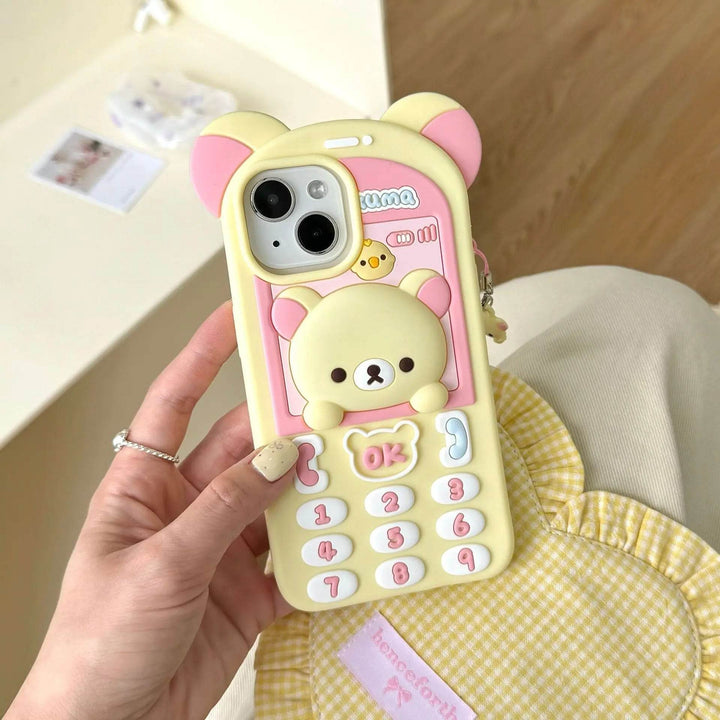 Phone Rilakkuma Phone Case artoon Anti-fall Protective Case - Leokee case