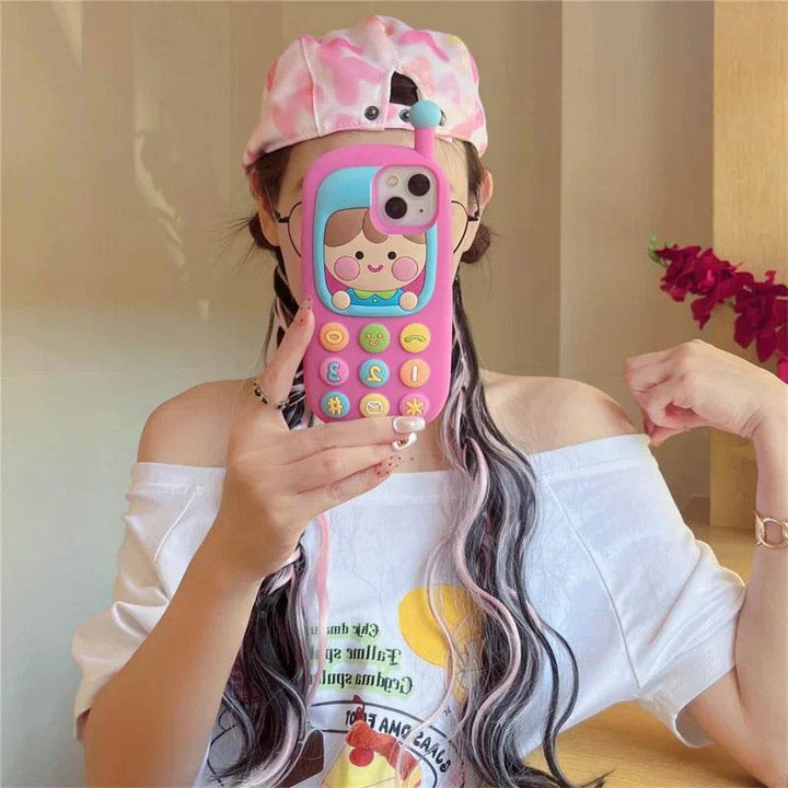 Fun Cartoon 3D Cute Doll Mobile Phone Case for iPhone 12 13 14 15 16 promax - Leokee case