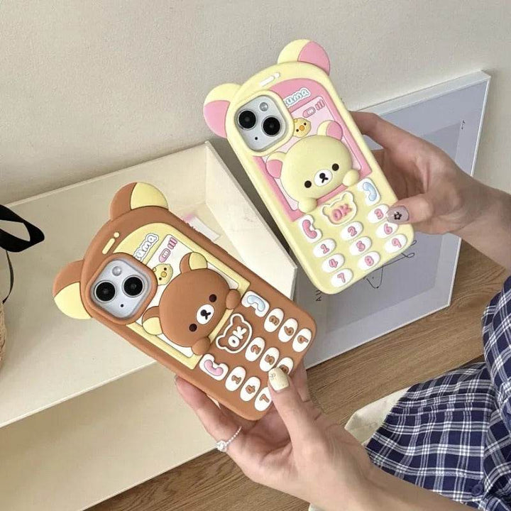 Phone Rilakkuma Phone Case artoon Anti-fall Protective Case - Leokee case