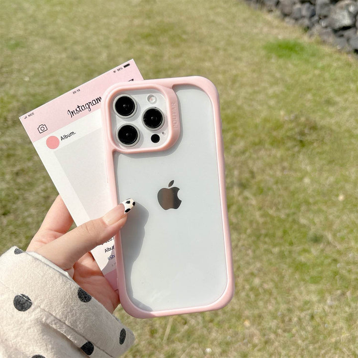 DIY phone case 2-in-1 transparent recessed shockproof case - Leokee case