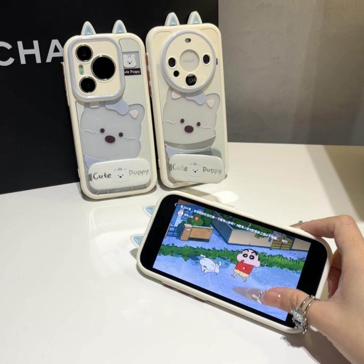 Cute Phone Case West Highland Puppy Phone Protective Sleeve14Mirror Bracket - Leokee case