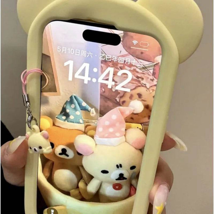 Phone Rilakkuma Phone Case artoon Anti-fall Protective Case - Leokee case