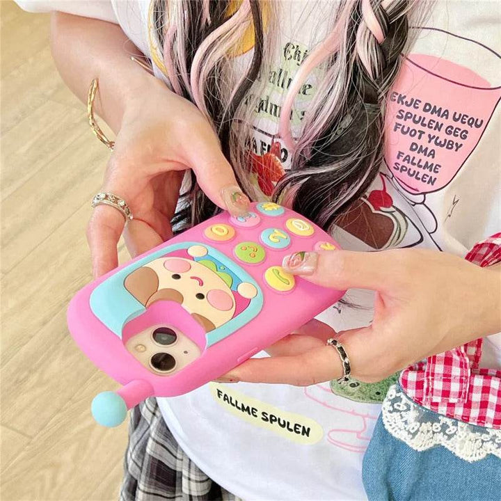 Fun Cartoon 3D Cute Doll Mobile Phone Case for iPhone 12 13 14 15 16 promax - Leokee case