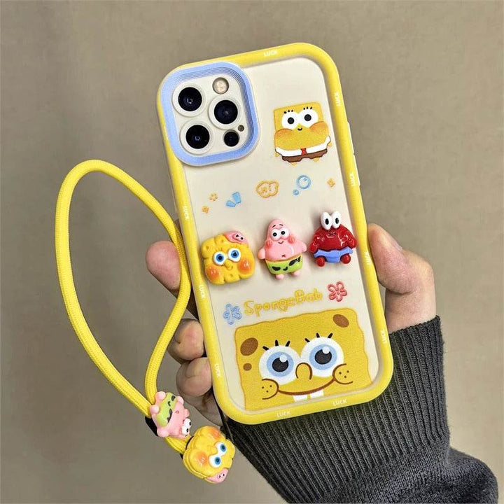 Cute Cartoon SpongeBob Patrick Star Cases Wristband Strap Cover - Leokee case