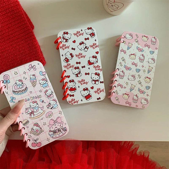 Phone Case for iPhone Silicone Cover Cartoon Protection Funda with Card Slot Hello Kitty KT Lovely Bear - Leokee case
