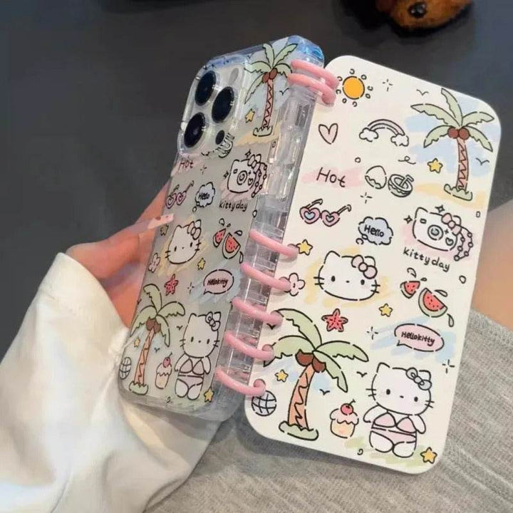 Fun Cartoon Crayon Shin Chan Hellokitty Laptop Flip for IPhone Case - Leokee case
