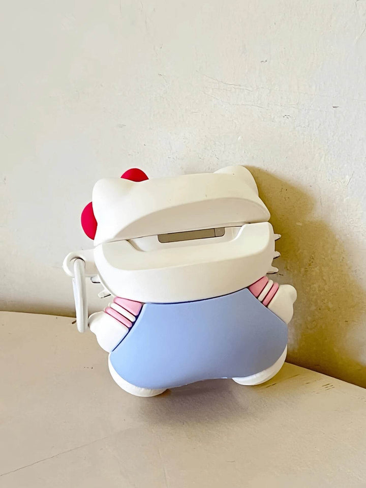 Sanrio 1pc Cute Cartoon 3D Kitty Cat Pattern Silicone Soft Case Cover Compatible With Apple 1/2/Pro/3/Pro2/4, Compatible With Wireless Bluetooth Headphones (Headphones Not Included) - Leokee case