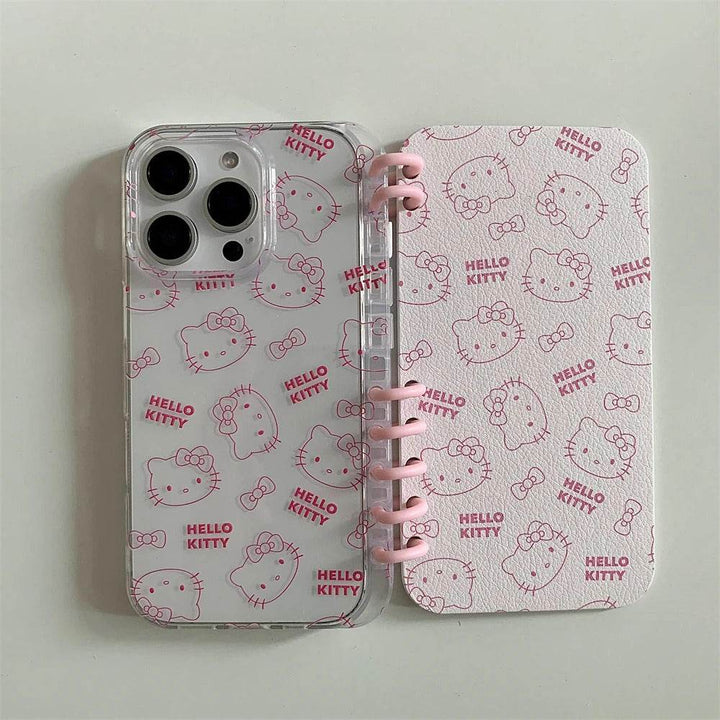 Phone Case for iPhone Silicone Cover Cartoon Protection Funda with Card Slot Hello Kitty KT Lovely Bear - Leokee case