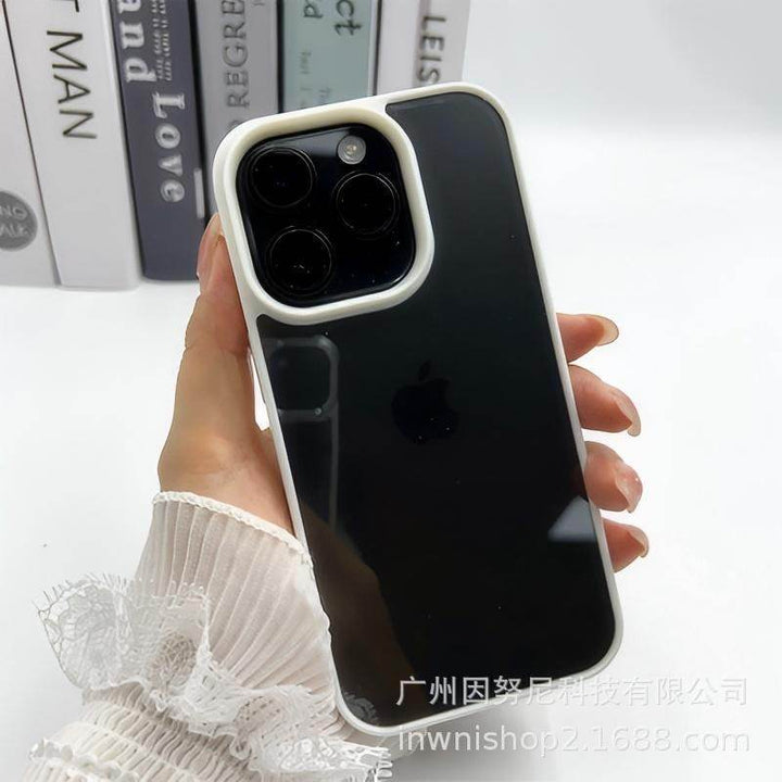 Colorful Border Groove Shell Resin Cream Glue DIY Phone Case - Leokee case