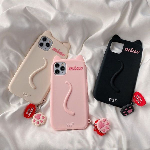 ins 3D Cute Cat Apple11promax Phone case iPhonexs/xr Silicone7/8plus Soft12