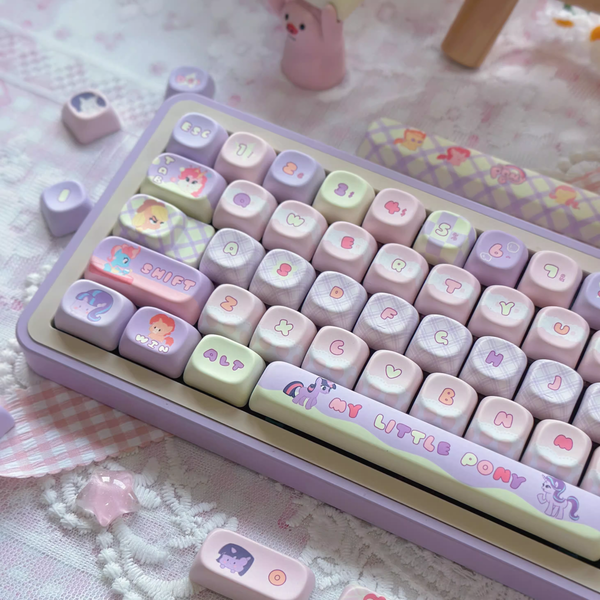 [In Stock] My Little Pony Dye Sublimation PBT MOA Profile Keycaps