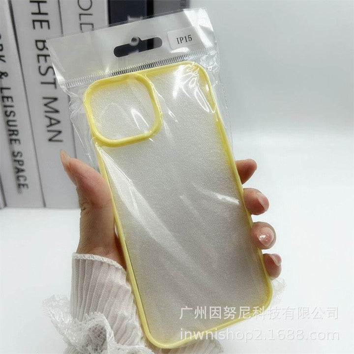 Colorful Border Groove Shell Resin Cream Glue DIY Phone Case - Leokee case